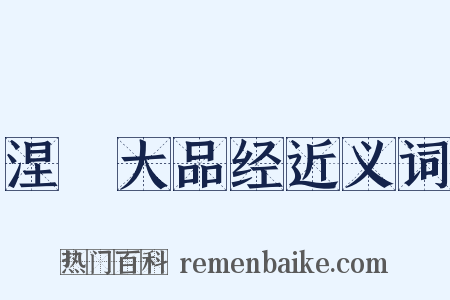 涅槃大品经近义词是什么意思的图片